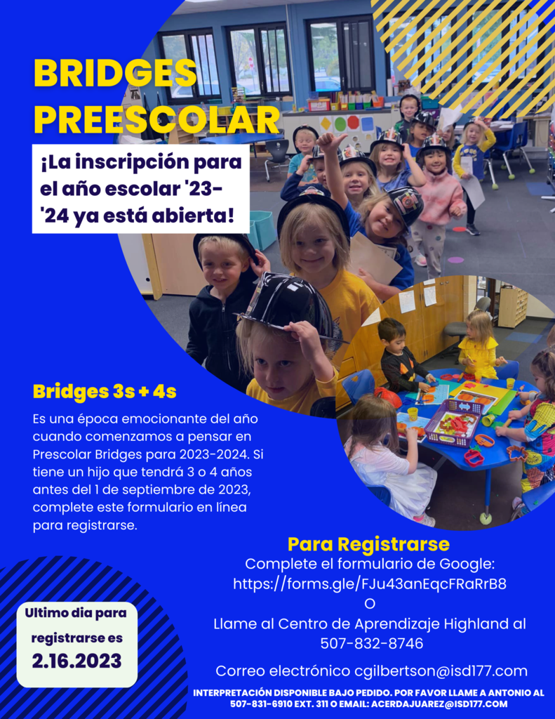 Preschool Registration Spanish